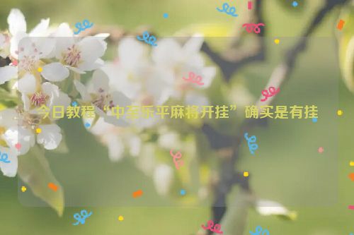 今日教程“中至乐平麻将开挂”确实是有挂