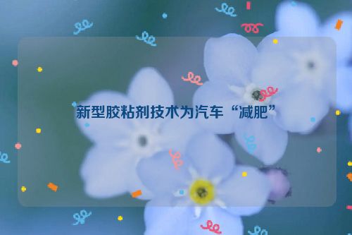 新型胶粘剂技术为汽车“减肥”