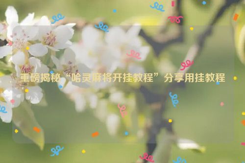 重磅揭秘“哈灵麻将开挂教程”分享用挂教程