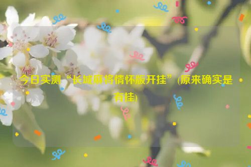 今日实测“长城麻将情怀版开挂”(原来确实是有挂)