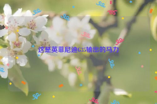 这是英菲尼迪G35输出的马力