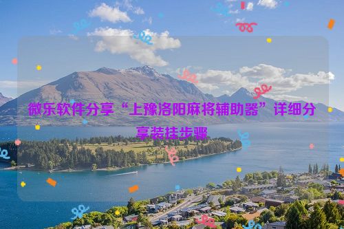 微乐软件分享“上豫洛阳麻将辅助器”详细分享装挂步骤