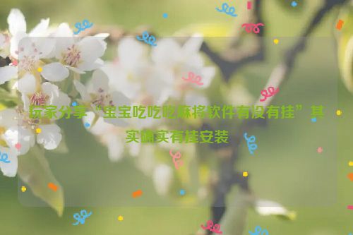 玩家分享“宝宝吃吃吃麻将软件有没有挂”其实确实有挂安装