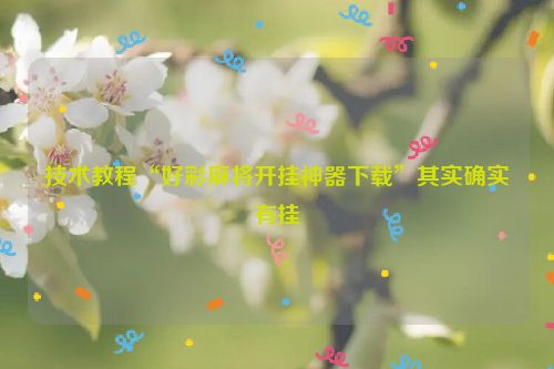 技术教程“好彩麻将开挂神器下载”其实确实有挂