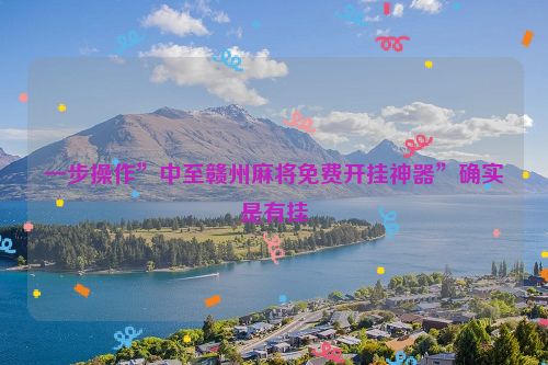 一步操作”中至赣州麻将免费开挂神器”确实是有挂