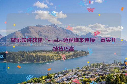 微乐软件教你“wepoker透视脚本连接”真实开挂技巧赢