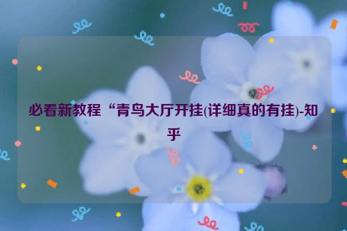 必看新教程“青鸟大厅开挂(详细真的有挂)-知乎