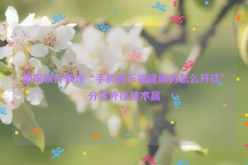 微乐软件教你“手机微乐福建麻将怎么开挂”分享外挂技术赢