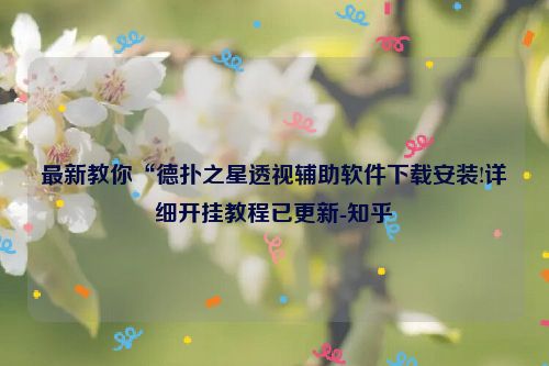 最新教你“德扑之星透视辅助软件下载安装!详细开挂教程已更新-知乎
