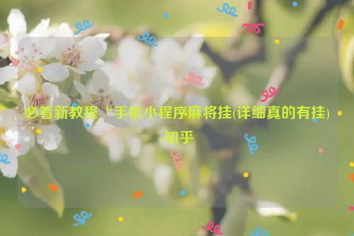 必看新教程“手机小程序麻将挂(详细真的有挂)-知乎
