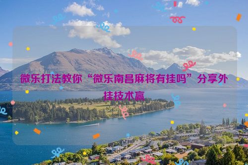 微乐打法教你“微乐南昌麻将有挂吗”分享外挂技术赢