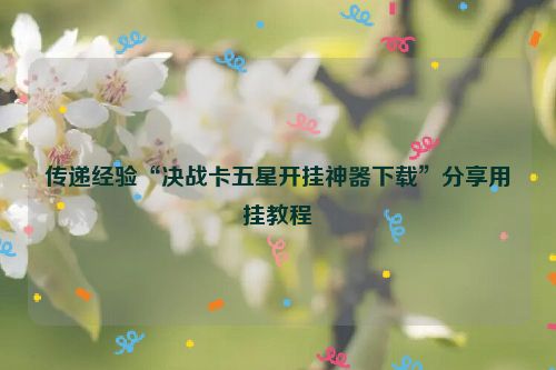 传递经验“决战卡五星开挂神器下载”分享用挂教程