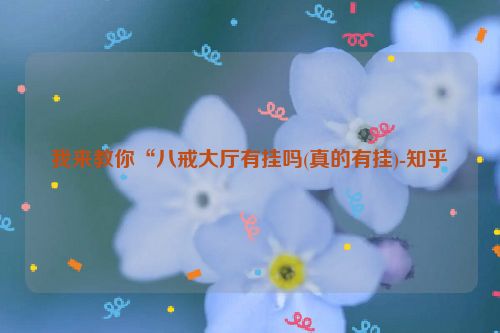 我来教你“八戒大厅有挂吗(真的有挂)-知乎