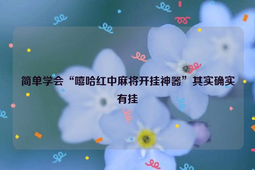 简单学会“嘻哈红中麻将开挂神器”其实确实有挂