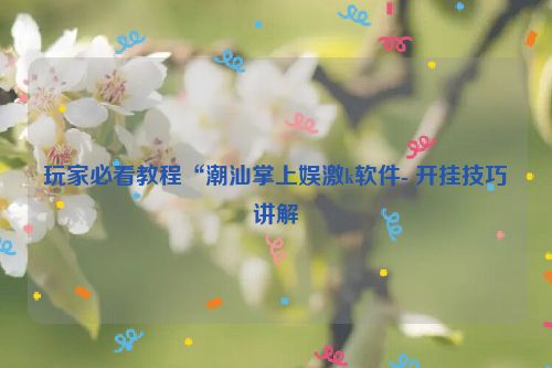 玩家必看教程“潮汕掌上娱激k软件- 开挂技巧讲解