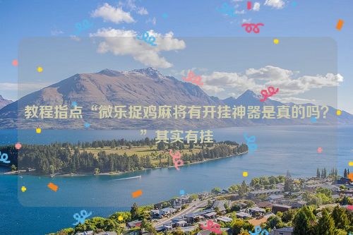 教程指点“微乐捉鸡麻将有开挂神器是真的吗？”其实有挂
