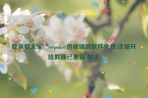 我来教大家“wepoker透视辅助软件免费!详细开挂教程已更新-知乎