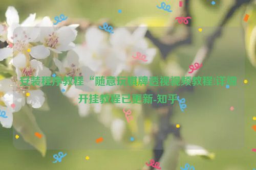 安装程序教程“随意玩棋牌透视视频教程!详细开挂教程已更新-知乎