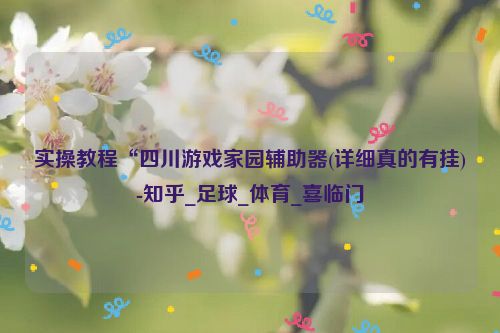 实操教程“四川游戏家园辅助器(详细真的有挂)-知乎_足球_体育_喜临门