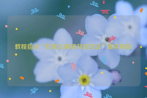 教程指点“打哈儿麻将开挂方法”真实有挂