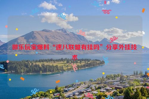 微乐玩家爆料“速八联盟有挂吗”分享外挂技术