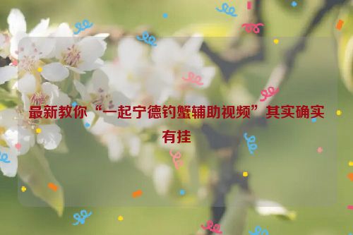 最新教你“一起宁德钓蟹辅助视频”其实确实有挂
