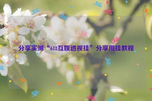 分享实测“618互娱透视挂”分享用挂教程