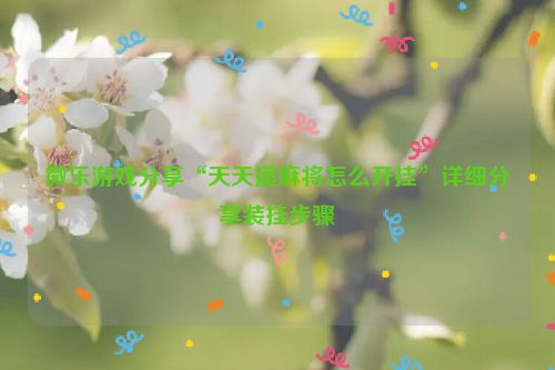微乐游戏分享“天天摸麻将怎么开挂”详细分享装挂步骤