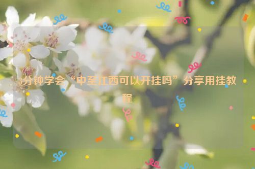 3分钟学会“中至江西可以开挂吗”分享用挂教程