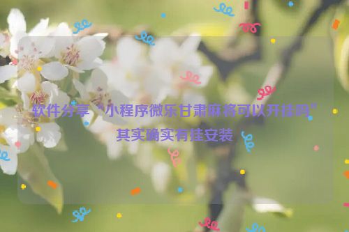 软件分享“小程序微乐甘肃麻将可以开挂吗”其实确实有挂安装