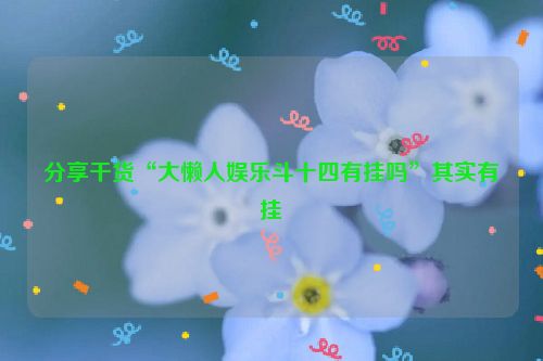 分享干货“大懒人娱乐斗十四有挂吗”其实有挂