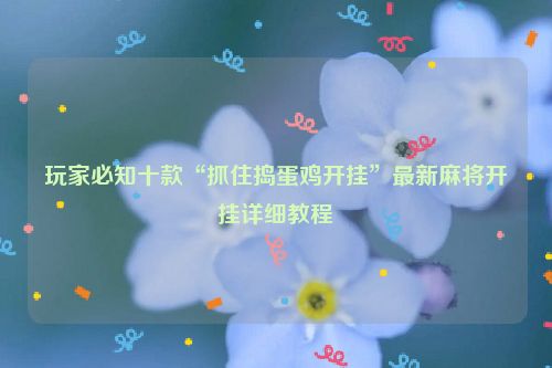 玩家必知十款“抓住捣蛋鸡开挂”最新麻将开挂详细教程