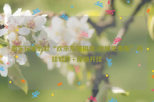 微乐玩家必款“欢乐龙城棋牌3透视免费版”开挂软件+详细开挂