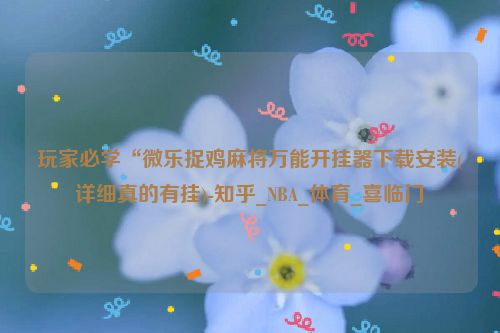 玩家必学“微乐捉鸡麻将万能开挂器下载安装(详细真的有挂)-知乎_NBA_体育_喜临门