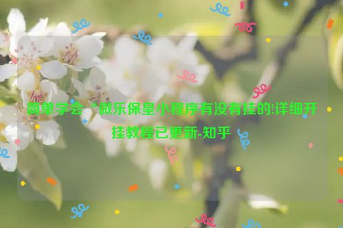 简单学会“微乐保皇小程序有没有挂的!详细开挂教程已更新-知乎
