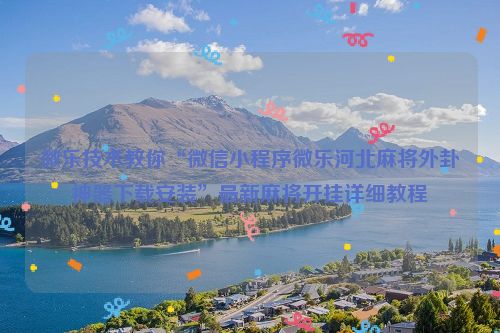 微乐技术教你“微信小程序微乐河北麻将外卦神器下载安装”最新麻将开挂详细教程