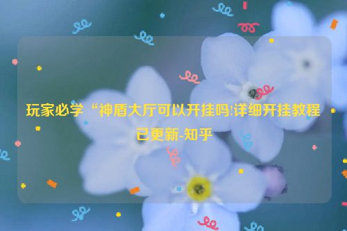 玩家必学“神盾大厅可以开挂吗!详细开挂教程已更新-知乎