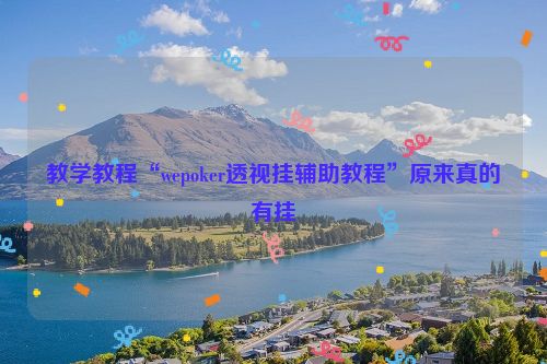教学教程“wepoker透视挂辅助教程”原来真的有挂