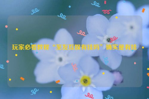 玩家必看教程“至友互娱有挂吗”确实是有挂