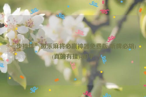 一步操作”微乐麻将必赢神器免费版(听牌必胡)(真的有挂)-知乎