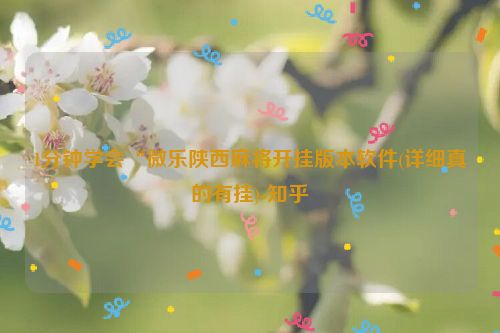 1分钟学会“微乐陕西麻将开挂版本软件(详细真的有挂)-知乎