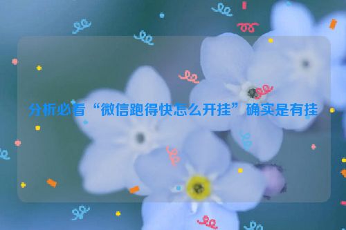 分析必看“微信跑得快怎么开挂”确实是有挂