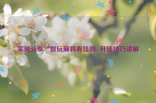 实测分享“智玩麻将有挂吗- 开挂技巧讲解