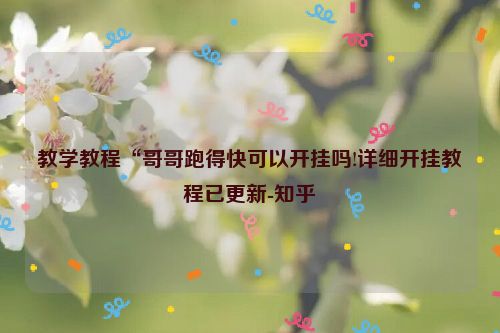 教学教程“哥哥跑得快可以开挂吗!详细开挂教程已更新-知乎