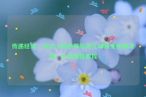 传递经验“微信小程序微乐龙江麻将全能修改器”分享用挂教程