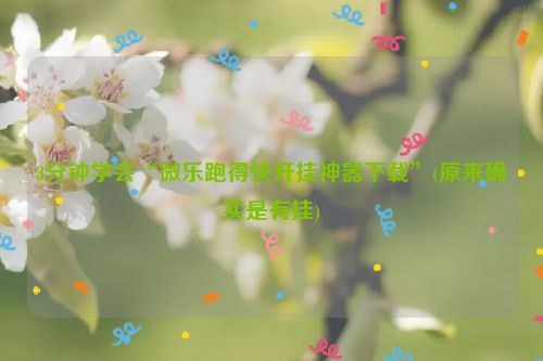 3分钟学会“微乐跑得快开挂神器下载”(原来确实是有挂)