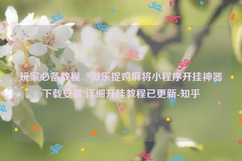 玩家必备教程“微乐捉鸡麻将小程序开挂神器下载安装!详细开挂教程已更新-知乎