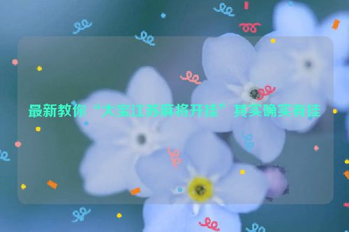 最新教你“大宝江苏麻将开挂”其实确实有挂