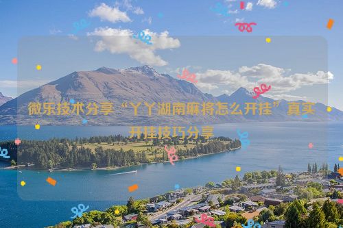 微乐技术分享“丫丫湖南麻将怎么开挂”真实开挂技巧分享