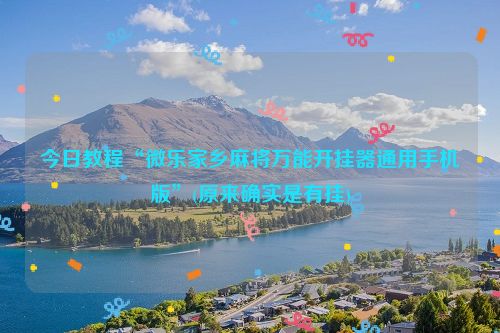 今日教程“微乐家乡麻将万能开挂器通用手机版”(原来确实是有挂)